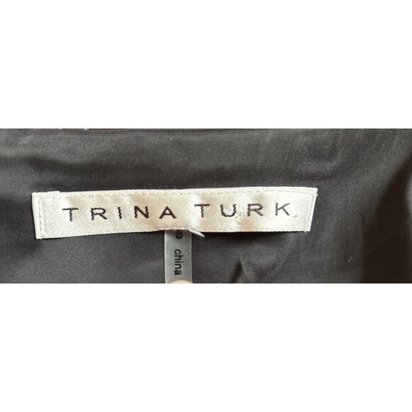 Trina Turk Ponte Sheath Dress 6 Dark Gray 3/4 Sleeves Professional Workwear - Picture 7 of 8